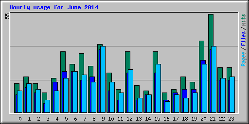 Hourly usage for June 2014