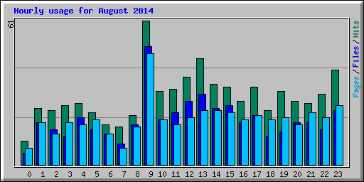 Hourly usage for August 2014
