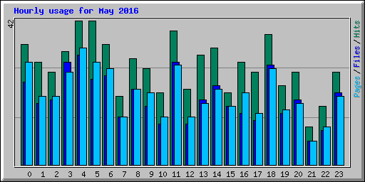 Hourly usage for May 2016