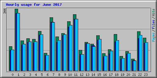 Hourly usage for June 2017