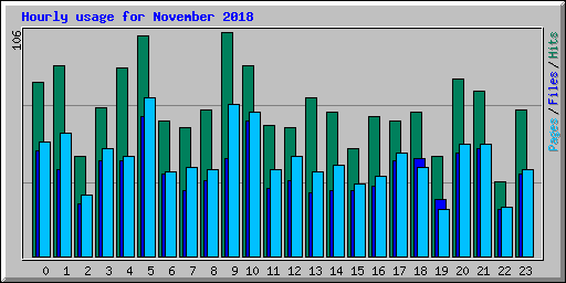 Hourly usage for November 2018