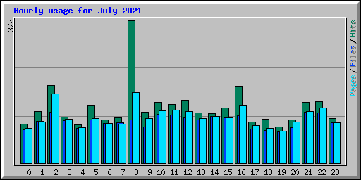 Hourly usage for July 2021