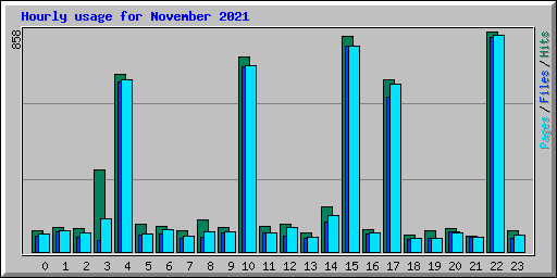 Hourly usage for November 2021