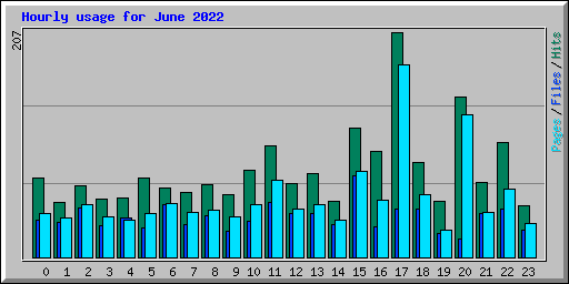Hourly usage for June 2022