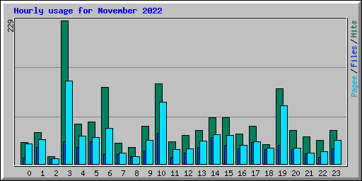 Hourly usage for November 2022