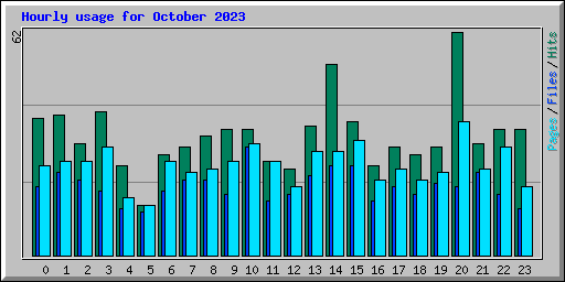 Hourly usage for October 2023