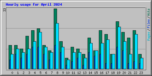 Hourly usage for April 2024