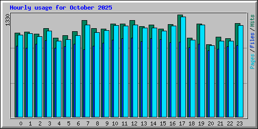 Hourly usage for October 2025